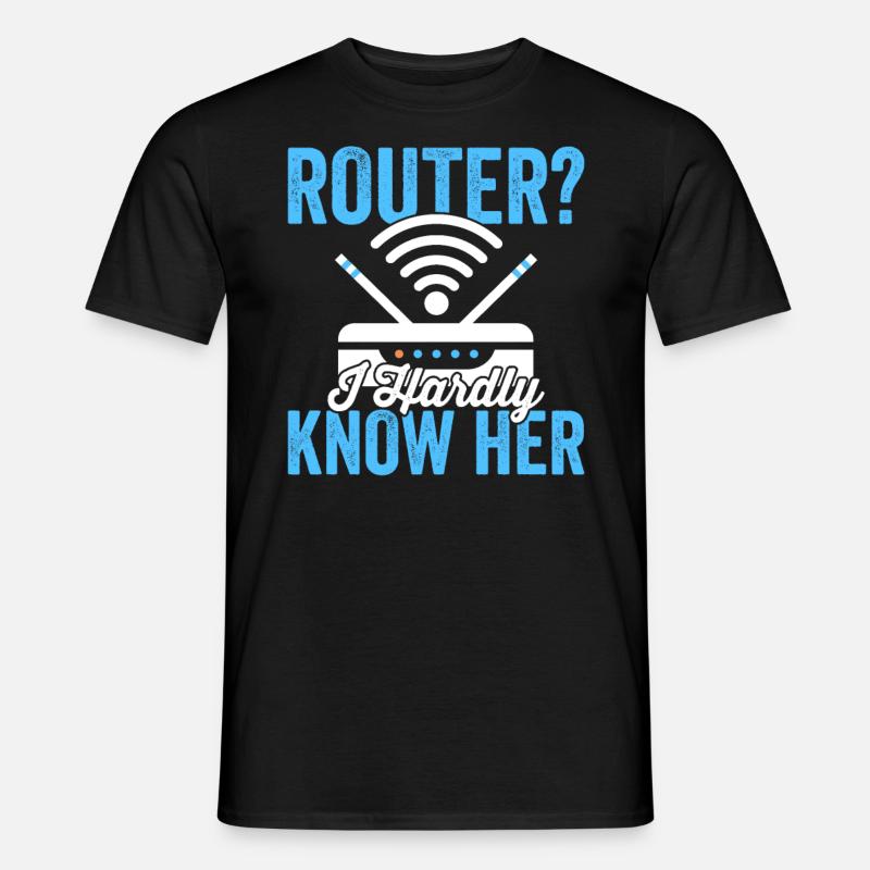 Netzwerktechniker Router Administrator Engineering - Männer T-Shirt - Schwarz