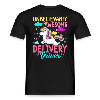 Ingenious delivery driver appreciation expert - Men's T-Shirt - black - Front - AI Model Male 178 light (178cm)