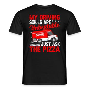 Driving skills of the delivery driver unbeatable - Men's T-Shirt - black - Front - AI Model Male 178 light (178cm)