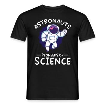 Les astronautes pionniers de la science Les astronautes de l’espace - T-shirt homme - noir - Devant - AI Model Male 178 light (178cm)