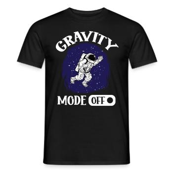 Astronaut Gravity Mode Off Spaceman Space - Men's T-Shirt - black - Front - AI Model Male 178 light (178cm)