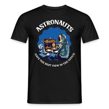 Les astronautes ont la meilleure vue au bureau Raumfahrer - T-shirt homme - noir - Devant - AI Model Male 178 light (178cm)
