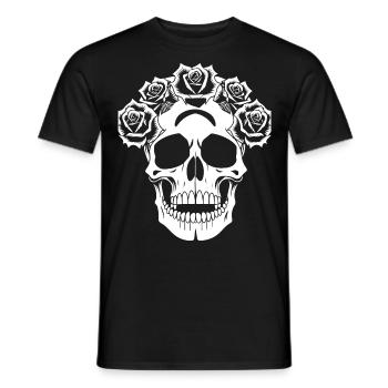 Horreur Crâne Crâne Art Crâne Gothique Heavy Metal - T-shirt homme - noir - Devant - AI Model Male 178 light (178cm)