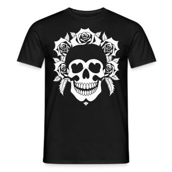 Horreur Crâne Crâne Art Crâne Gothique Heavy Metal - T-shirt homme - noir - Devant - AI Model Male 178 light (178cm)