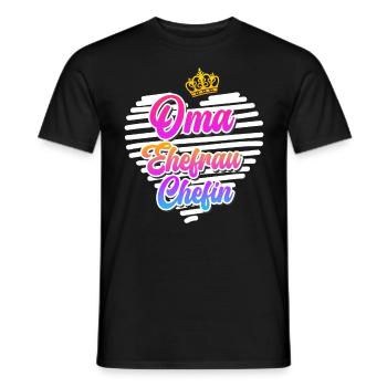 Oma Chefin Großmutter Muttertag Granny Ehefrau - Männer T-Shirt - Schwarz - Vorne - AI Model Male 178 light (178cm)