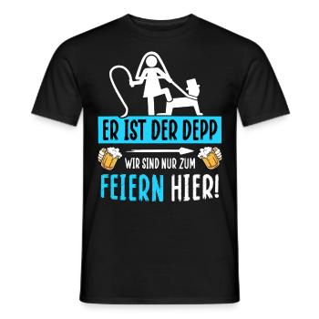 Junggesellenabschied T-Shirt JGA Männer Polterer - Männer T-Shirt - Schwarz - Vorne - AI Model Male 178 light (178cm)