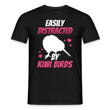Kiwi Vogel lenkt ab Neuseeländischer Kiwi - Männer T-Shirt - Schwarz - Vorne - AI Model Male 178 light (178cm)