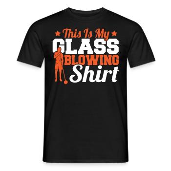 This Is My Glassblowing Shirt Glassblower Glass - Men's T-Shirt - black - Front - AI Model Male 178 light (178cm)