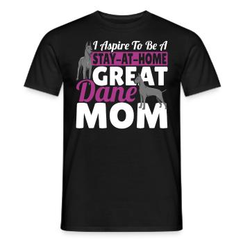 Je veux être une mère dogue allemand qui est toujours trop - T-shirt homme - noir - Devant - AI Model Male 178 light (178cm)