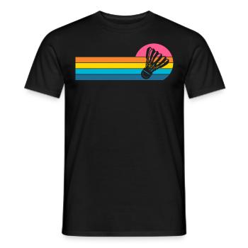 Badminton - Männer T-Shirt - Schwarz - Vorne - AI Model Male 178 light (178cm)
