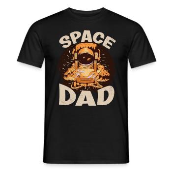 Astronaute Space Dad Spaceman Space Planet - T-shirt homme - noir - Devant - AI Model Male 178 light (178cm)