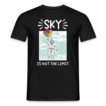 Astronaut Sky Is Not The Limit Spaceman Space - Men's T-Shirt - black - Front - AI Model Male 178 light (178cm)