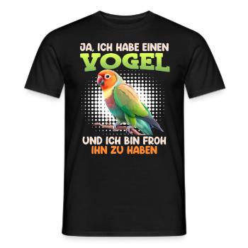Liebesvögel Ja ich habe einen Vogel Lovebird - Männer T-Shirt - Schwarz - Vorne - AI Model Male 178 light (178cm)