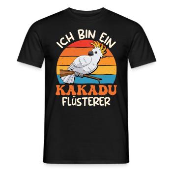 Kakadu Flüsterer Cockatoo Whisperer Kakadus - Männer T-Shirt - Schwarz - Vorne - AI Model Male 178 light (178cm)