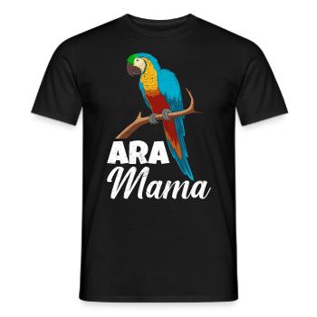 Ara Mama Papagei Fan Vogelliebhaber Macaw - Männer T-Shirt - Schwarz - Vorne - AI Model Male 178 light (178cm)