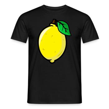 Lemon Lemon Citrus Plant - Men's T-Shirt - black - Front - AI Model Male 178 light (178cm)