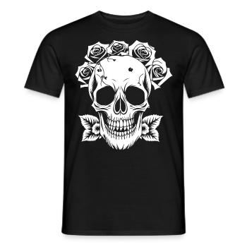 Horror Skull Skull Art Skull Gothic Heavy Metal - Men's T-Shirt - black - Front - AI Model Male 178 light (178cm)