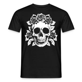 Horreur Crâne Crâne Art Crâne Gothique Heavy Metal - T-shirt homme - noir - Devant - AI Model Male 178 light (178cm)