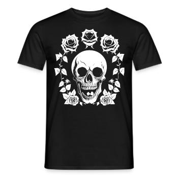 Horreur Crâne Crâne Art Crâne Gothique Heavy Metal - T-shirt homme - noir - Devant - AI Model Male 178 light (178cm)