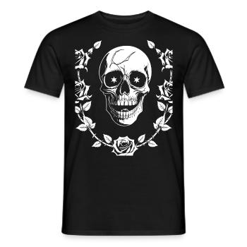 Horror Schädel Schädel Kunst Schädel Gothic Heavy Metal - Männer T-Shirt - Schwarz - Vorne - AI Model Male 178 light (178cm)