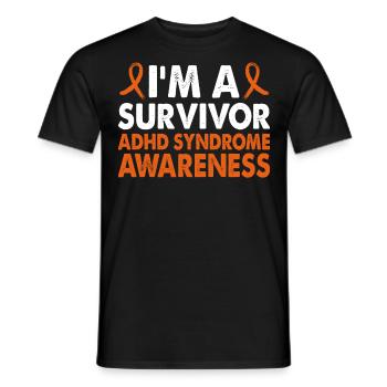Adhd Syndrome Awareness Month for - Men's T-Shirt - black - Front - AI Model Male 178 light (178cm)