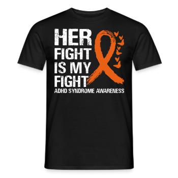Fight against ADHD syndrome - Men's T-Shirt - black - Front - AI Model Male 178 light (178cm)