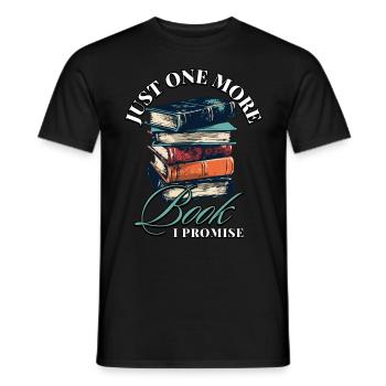 Encore un livre que je promets: Bookworms Design - T-shirt homme - noir - Devant - AI Model Male 178 light (178cm)