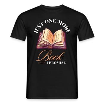 Encore un livre que je promets: Bookworms Design - T-shirt homme - noir - Devant - AI Model Male 178 light (178cm)