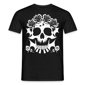 Horreur Crâne Crâne Art Crâne Gothique Heavy Metal - T-shirt homme - noir - Devant - AI Model Male 178 light (178cm)
