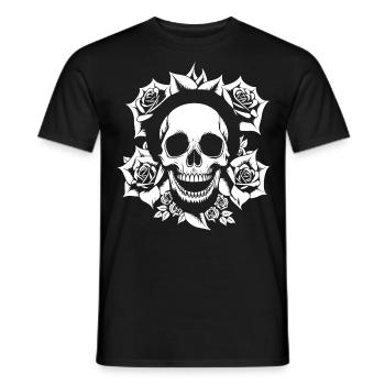 Horror Schädel Schädel Kunst Schädel Gothic Heavy Metal - Männer T-Shirt - Schwarz - Vorne - AI Model Male 178 light (178cm)