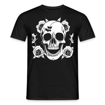 Horreur Crâne Crâne Art Crâne Gothique Heavy Metal - T-shirt homme - noir - Devant - AI Model Male 178 light (178cm)