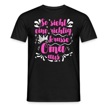 Beste Oma krasse Oma Großmutter Granny - Männer T-Shirt - Schwarz - Vorne - AI Model Male 178 light (178cm)