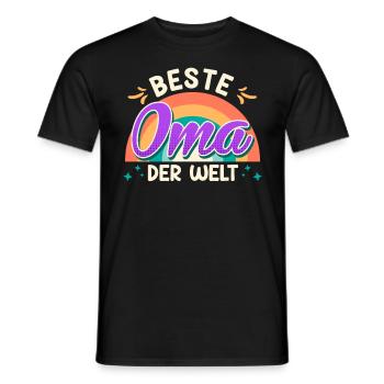 Weltbeste Oma Muttertag Beste Oma Super Grandma - Männer T-Shirt - Schwarz - Vorne - AI Model Male 178 light (178cm)