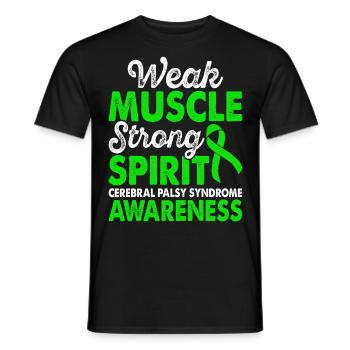 Weak muscle strong mind awareness of the - Men's T-Shirt - black - Front - AI Model Male 178 light (178cm)
