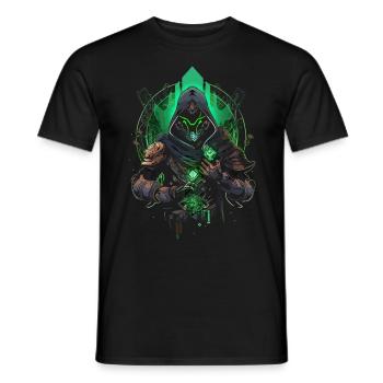 Epic Gamer Guardian détient un plus vert - T-shirt homme - noir - Devant - AI Model Male 178 light (178cm)