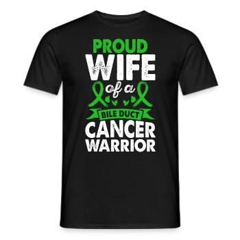 Épouse De La Conscience Du Guerrier Du Cancer Des Voies Biliaires - T-shirt homme - noir - Devant - AI Model Male 178 light (178cm)