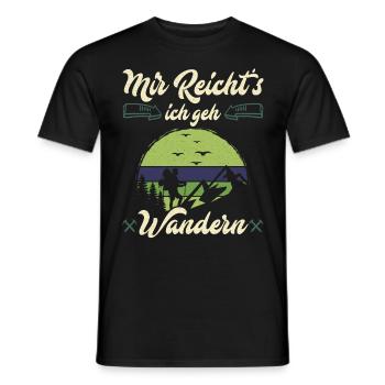 Mir reichts ich geh wandern Bergfan - Männer T-Shirt - Schwarz - Vorne - AI Model Male 178 light (178cm)