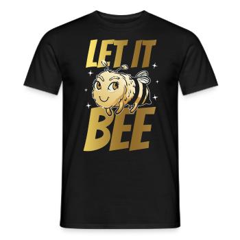 Let It Bee Bee Beekeeper Honey Bee - Men's T-Shirt - black - Front - AI Model Male 178 light (178cm)