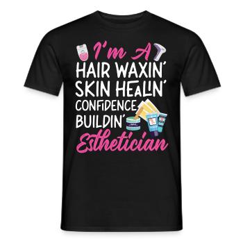 Cute Licensed Esthetician Skincare - Männer T-Shirt - Schwarz - Vorne - AI Model Male 178 light (178cm)