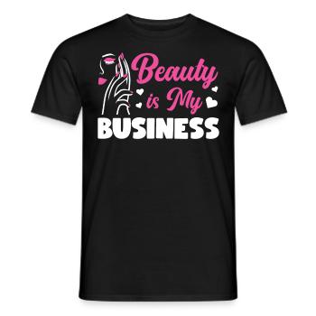 Soins de la peau d’esthéticienne agréée mignonne - T-shirt homme - noir - Devant - AI Model Male 178 light (178cm)