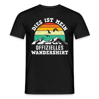 Mein offizielles Wandershirt Wanderer Berge - Männer T-Shirt - Schwarz - Vorne - AI Model Male 178 light (178cm)
