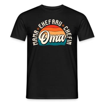 Oma Chefin Großmutter Muttertag Granny Ehefrau - Männer T-Shirt - Schwarz - Vorne - AI Model Male 178 light (178cm)