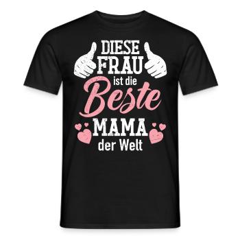 Die Beste Mama der Welt weltbeste Mama Muttertag - Männer T-Shirt - Schwarz - Vorne - AI Model Male 178 light (178cm)