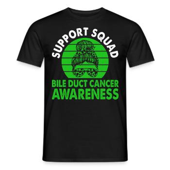 Mois de la sensibilisation au cancer des canaux biliaires de l’Escouade de soutien - T-shirt homme - noir - Devant - AI Model Male 178 light (178cm)