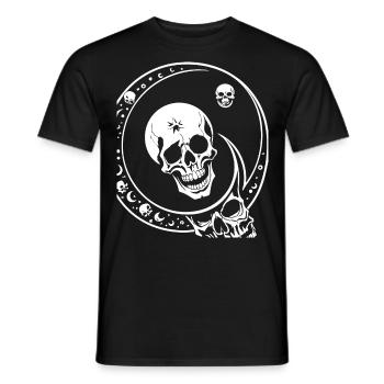 Horror Skull Skull Art Skull Gothic Heavy Metal - Men's T-Shirt - black - Front - AI Model Male 178 light (178cm)
