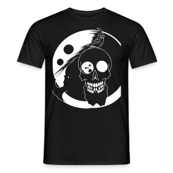 Horror Skull Skull Art Skull Gothic Heavy Metal - Men's T-Shirt - black - Front - AI Model Male 178 light (178cm)