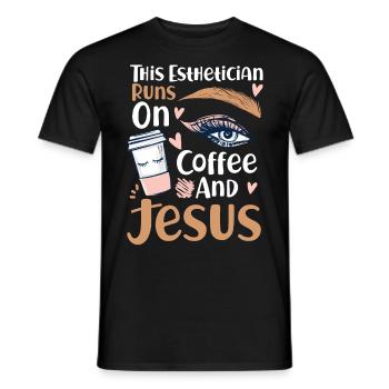 Esthetician Skincare Beautician - Men's T-Shirt - black - Front - AI Model Male 178 light (178cm)