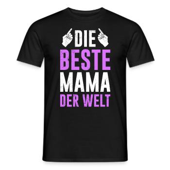 Die Beste Mama der Welt weltbeste Mama Muttertag - Männer T-Shirt - Schwarz - Vorne - AI Model Male 178 light (178cm)
