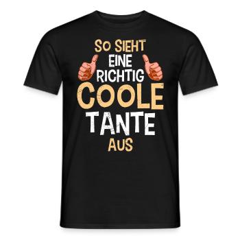 Coole Tante Muttertag Beste Tanten Best Aunt - Männer T-Shirt - Schwarz - Vorne - AI Model Male 178 light (178cm)