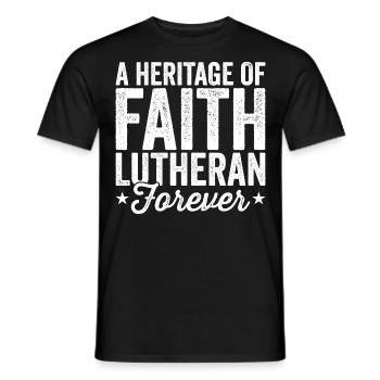 Lutheran Forever Religion Konfirmation Christentum - Männer T-Shirt - Schwarz - Vorne - AI Model Male 178 light (178cm)